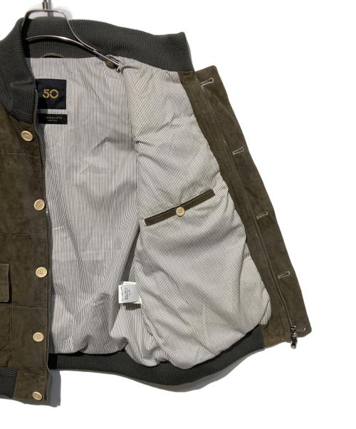 Cinquanta（チンクワンタ）Cinquanta (チンクワンタ) スウェードダウンベスト ブラウン サイズ:50の古着・服飾アイテム