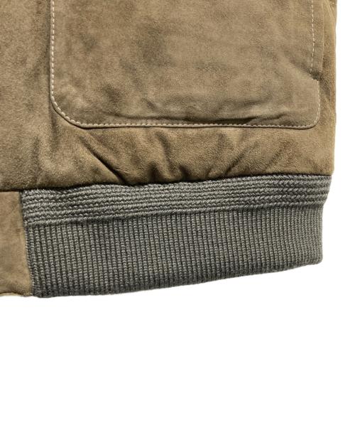 Cinquanta（チンクワンタ）Cinquanta (チンクワンタ) スウェードダウンベスト ブラウン サイズ:50の古着・服飾アイテム