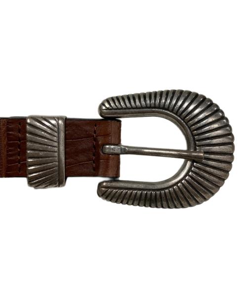 International Gallery（インターナショナルギャラリー）International Gallery (インターナショナルギャラリー) William Levene (ウィリアムレーベ) Western CROCO 25 レザーベルト ブラウンの古着・服飾アイテム