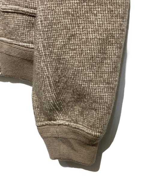 valstarino（ヴァルスタリーノ）VALSTARINO (ヴァルスタリーノ) ニット バルスターブルゾン ブラウン サイズ:46の古着・服飾アイテム