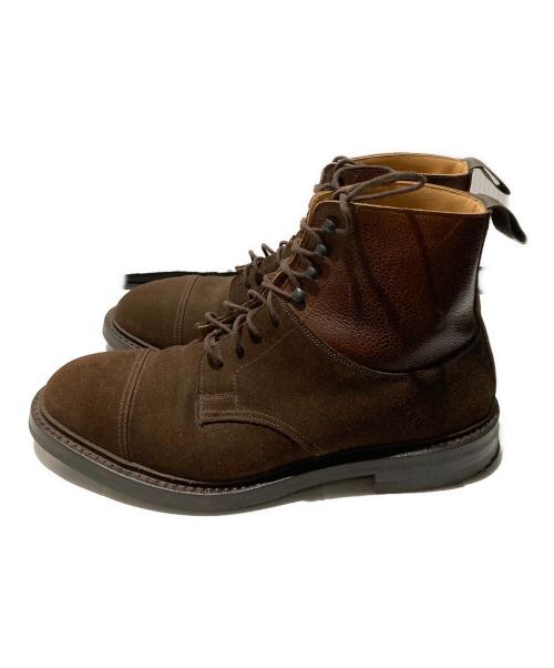 Crockett & Jones（クロケット＆ジョーンズ）Crockett & Jones (クロケット＆ジョーンズ) SHIPS (シップス) スウェード切替ブーツ ブラウン サイズ:7Eの古着・服飾アイテム