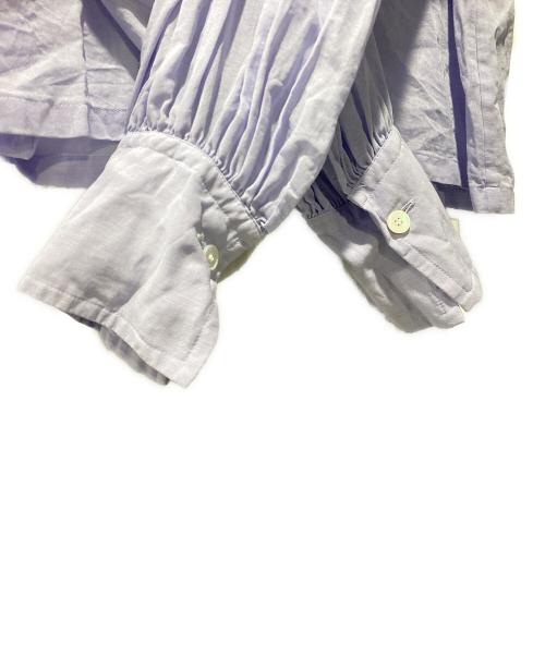 CINOH（チノ）CINOH (チノ) COTTON ORGANDIE V NECK BLOUSE ラベンダー サイズ:38の古着・服飾アイテム