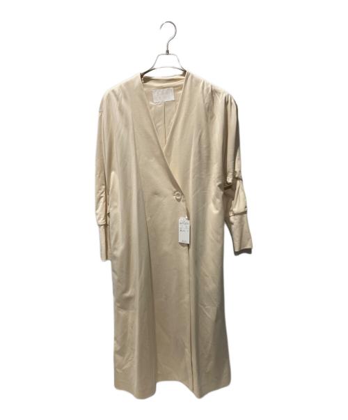 BALLSEY（ボールジィ）BALLSEY (ボールジィ) コットンループバック ベルテッドコート ベージュ サイズ:36の古着・服飾アイテム