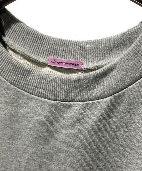 SueUNDERCOVER（スーアンダーカバー）SueUNDERCOVER (スーアンダーカバー) レース切替半袖SWロングワンピース ブルー×グレー サイズ:1の古着・服飾アイテム