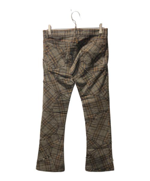 hysterics（ヒステリックス）hysterics (ヒステリックス) つぎはぎパンツ ブラウン サイズ:Sの古着・服飾アイテム