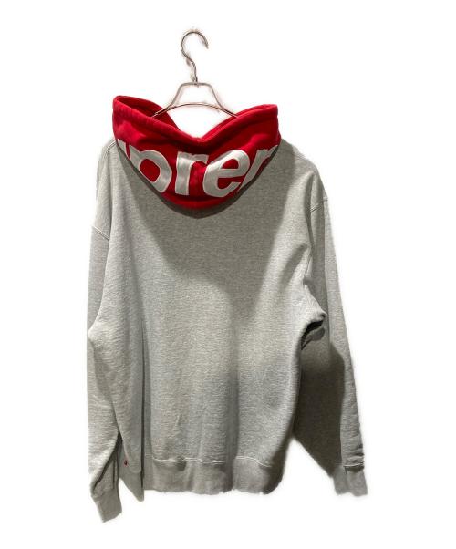 SUPREME（シュプリーム）SUPREME (シュプリーム) Contrast Hooded Sweatshirt グレー サイズ:Ｌの古着・服飾アイテム