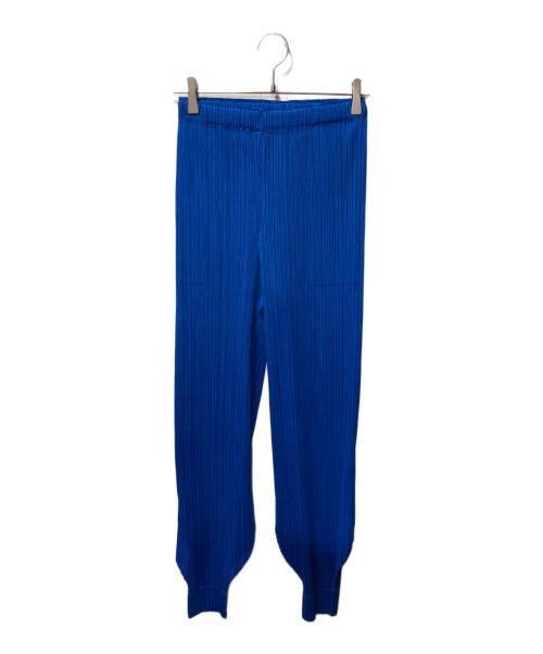 PLEATS PLEASE（プリーツプリーズ）PLEATS PLEASE (プリーツプリーズ) プリーツパンツ ブルー サイズ:3の古着・服飾アイテム