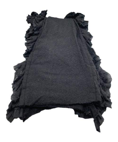 tricot COMME des GARCONS（トリココムデギャルソン）tricot COMME des GARCONS (トリココムデギャルソン) フリルマフラー ブラックの古着・服飾アイテム