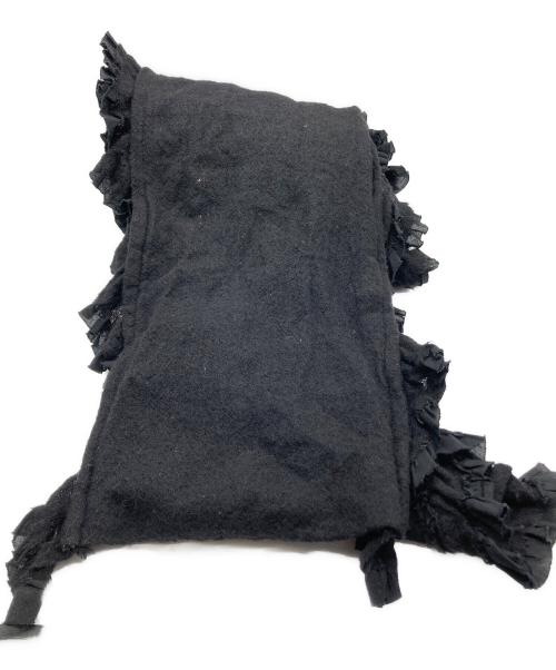 tricot COMME des GARCONS（トリココムデギャルソン）tricot COMME des GARCONS (トリココムデギャルソン) フリルマフラー ブラックの古着・服飾アイテム