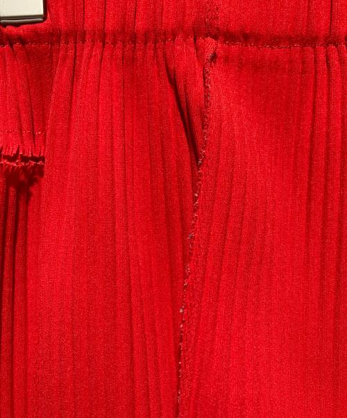 me ISSEY MIYAKE（ミーイッセイ ミヤケ）me ISSEY MIYAKE (ミーイッセイ ミヤケ) プリーツパンツ レッド サイズ:FREEの古着・服飾アイテム