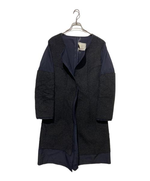 COMME des GARCONS（コムデギャルソン）COMME des GARCONS (コムデギャルソン) アルパカウール切り替えコート ネイビー サイズ:Ｍの古着・服飾アイテム