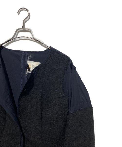 COMME des GARCONS（コムデギャルソン）COMME des GARCONS (コムデギャルソン) アルパカウール切り替えコート ネイビー サイズ:Ｍの古着・服飾アイテム