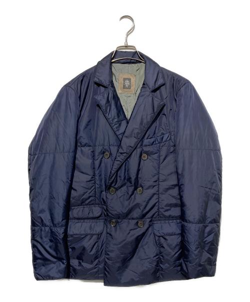 eleventy（イレブンティ）eleventy (イレブンティ) 中綿ダブルジャケット ネイビー サイズ:Mの古着・服飾アイテム