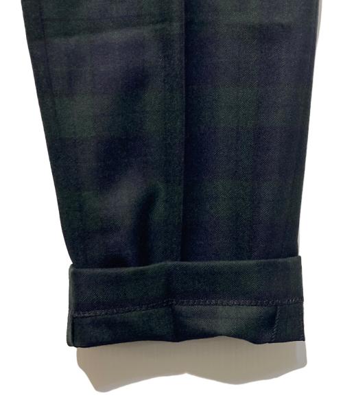 INCOTEX（インコテックス）INCOTEX (インコテックス) ブラックウォッチスラックス グリーン×ブラック サイズ:52の古着・服飾アイテム