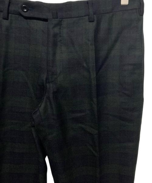 INCOTEX（インコテックス）INCOTEX (インコテックス) ブラックウォッチスラックス グリーン×ブラック サイズ:52の古着・服飾アイテム