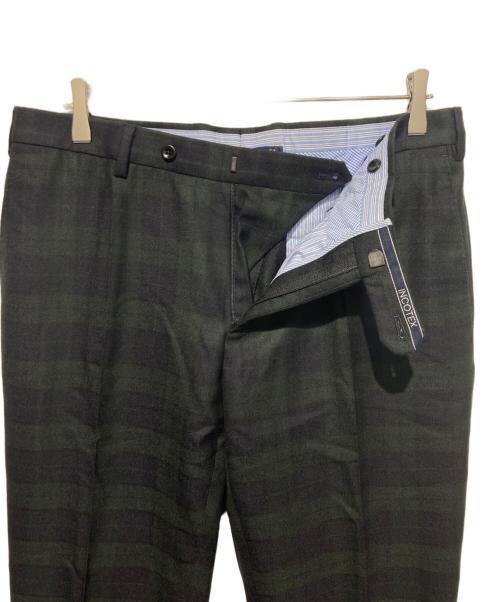 INCOTEX（インコテックス）INCOTEX (インコテックス) ブラックウォッチスラックス グリーン×ブラック サイズ:52の古着・服飾アイテム
