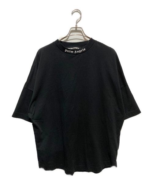 Palm Angels（パーム エンジェルス）Palm Angels (パーム エンジェルス) CLASSIC LOGO OVER TEE クラシック ネック アーチ ロゴ Tシャツ ブラック サイズ:Lの古着・服飾アイテム