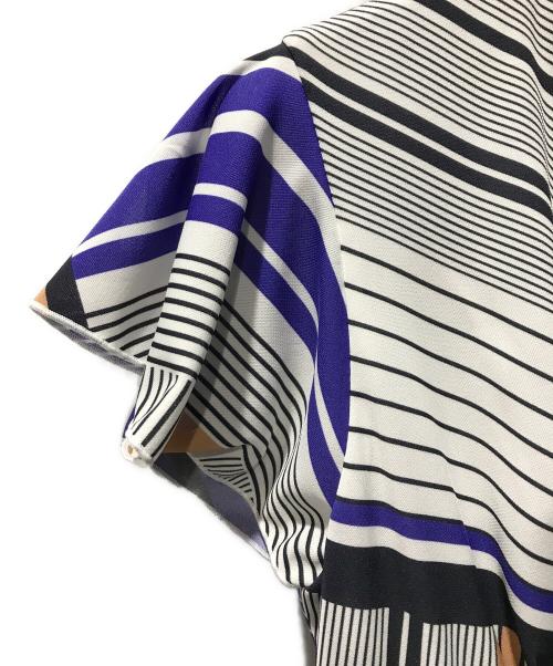 CORCOVADO（コルコバード）CORCOVADO (コルコバード) マキシ丈フレアワンピース ブルー×ホワイト サイズ:Sの古着・服飾アイテム