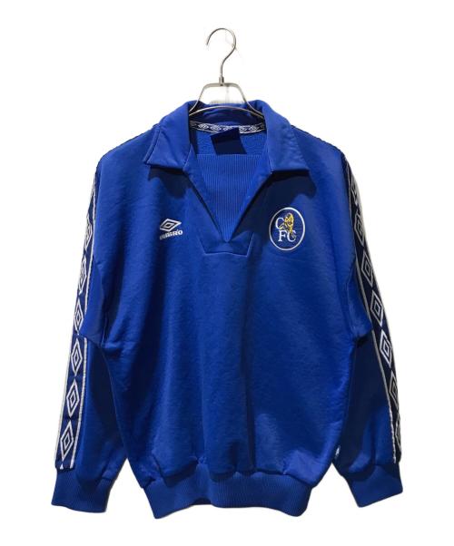 UMBRO（アンブロ）UMBRO (アンブロ) ドリルトップ チェルシー 切替スウェット ブルー サイズ:Mの古着・服飾アイテム