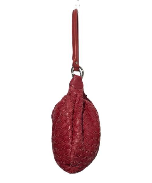 MIU MIU（ミュウミュウ）MIU MIU (ミュウミュウ) イントレチャートハンドバッグ レッドの古着・服飾アイテム