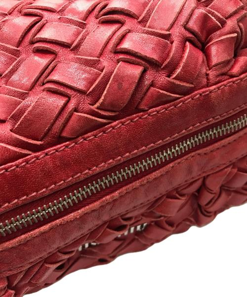 MIU MIU（ミュウミュウ）MIU MIU (ミュウミュウ) イントレチャートハンドバッグ レッドの古着・服飾アイテム