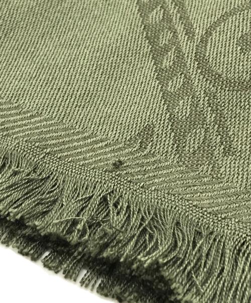 HERMES（エルメス）HERMES (エルメス) カシミヤシルクジャガードマフラー グリーンの古着・服飾アイテム