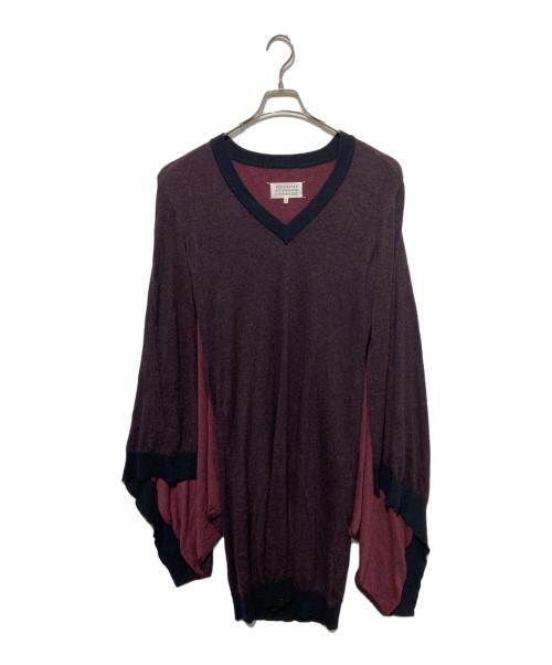 Maison Margiela（メゾンマルジェラ）Maison Margiela (メゾンマルジェラ) 変形ニットワンピース ボルドー サイズ:FREEの古着・服飾アイテム