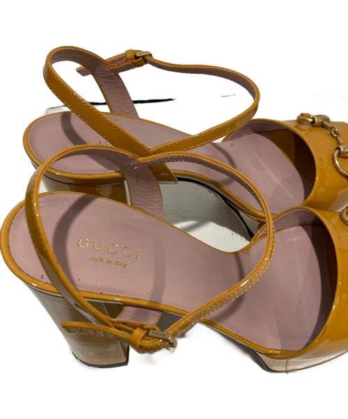 GUCCI（グッチ）GUCCI (グッチ) ホースビットヒールサンダル イエロー サイズ:38の古着・服飾アイテム