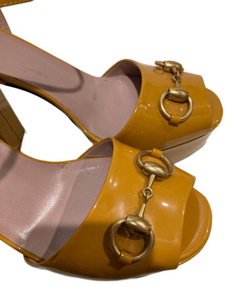 GUCCI（グッチ）GUCCI (グッチ) ホースビットヒールサンダル イエロー サイズ:38の古着・服飾アイテム