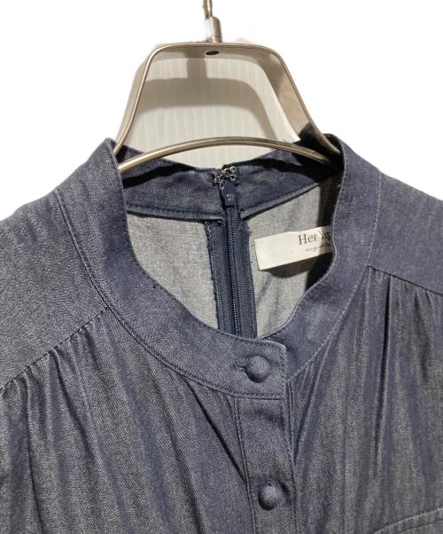 HER LIP TO（ハーリップトゥ）Her lip to (ハーリップトゥ) Belted Denim Dress インディゴ サイズ:Mの古着・服飾アイテム