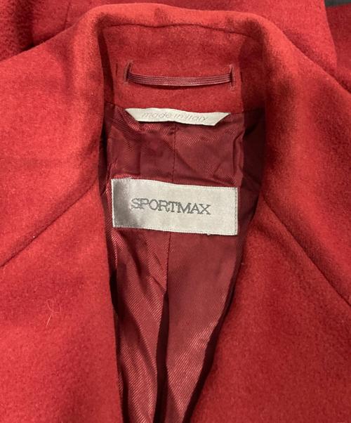 SPORT MAX（スポーツマックス）SPORT MAX (スポーツマックス) ヴァージンウールコート レッド サイズ:40の古着・服飾アイテム