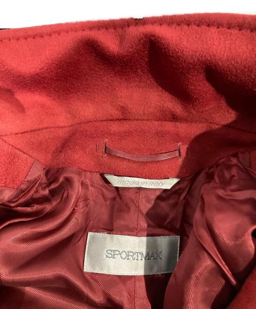 SPORT MAX（スポーツマックス）SPORT MAX (スポーツマックス) ヴァージンウールコート レッド サイズ:40の古着・服飾アイテム