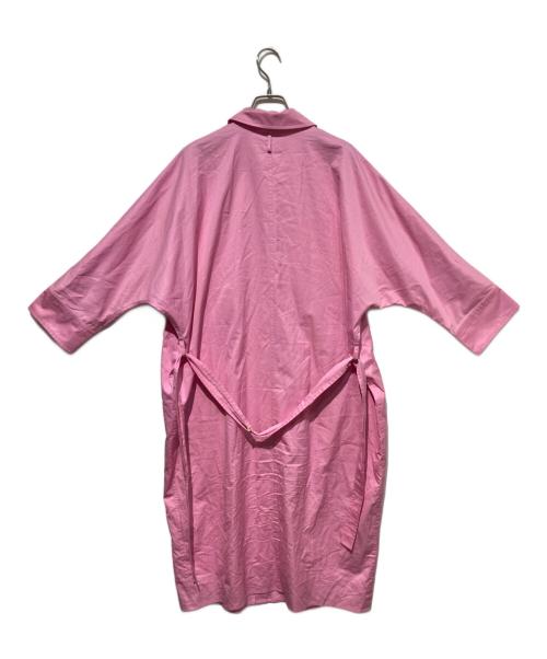 HERMES（エルメス）HERMES (エルメス) シェーヌダンクルシャツワンピース ピンク サイズ:42の古着・服飾アイテム