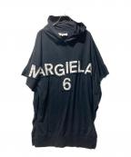 MM6 Maison Margielaエムエムシックスメゾンマルジェラ）の古着「変形ロゴパーカー」｜ブラック