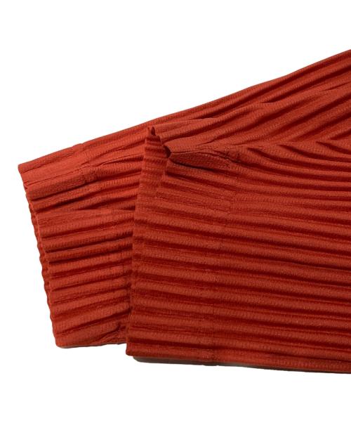 HOMME PLISSE ISSEY MIYAKE（オム プリッセ イッセイ ミヤケ）HOMME PLISSE ISSEY MIYAKE (オムプリッセ イッセイ ミヤケ) プリーツワイドパンツ オレンジ サイズ:2の古着・服飾アイテム