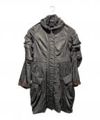 MARITHE+FRANCOIS GIRBAUDマリテフランソワジルボー）の古着「Aラインギャザーモッズコート」｜グリーン