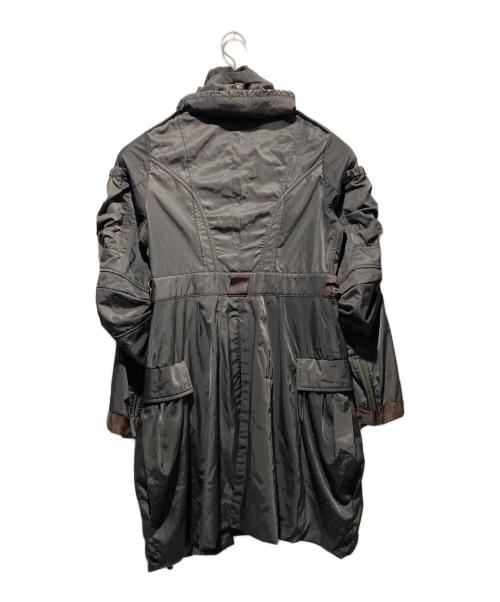 MARITHE+FRANCOIS GIRBAUD（マリテフランソワジルボー）MARITHE+FRANCOIS GIRBAUD (マリテフランソワジルボー) Aラインギャザーモッズコート グリーン サイズ:Ｌの古着・服飾アイテム