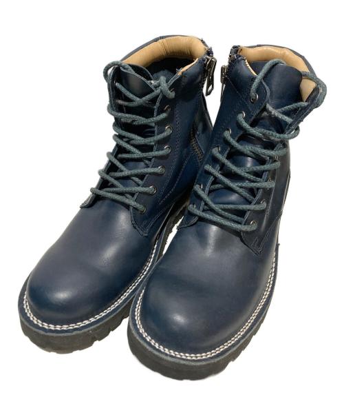 SLOW WEAR（スローウェア）SLOW WEAR (スローウェア) ワークブーツ/オイルドレザー プレーンMIDブーツ ネイビー サイズ:7の古着・服飾アイテム