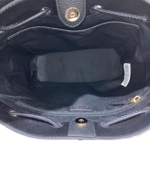 LAUREN RALPH LAUREN（ローレンラルフローレン）LAUREN RALPH LAUREN (ローレンラルフローレン) バケツ型 ワンショルダーバッグ/Andie Drawstring Black Leather Bucket Shoulder Bag ブラック 未使用品の古着・服飾アイテム