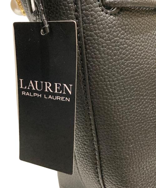 LAUREN RALPH LAUREN（ローレンラルフローレン）LAUREN RALPH LAUREN (ローレンラルフローレン) バケツ型 ワンショルダーバッグ/Andie Drawstring Black Leather Bucket Shoulder Bag ブラック 未使用品の古着・服飾アイテム
