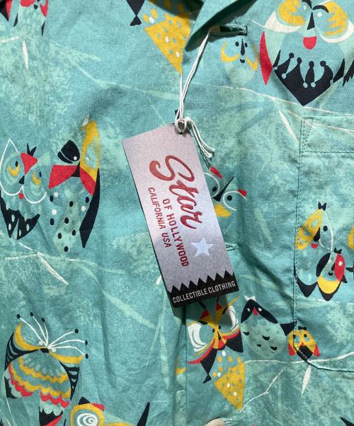 Sun Surf（サンサーフ）Sun Surf (サンサーフ) STAR OF HOLLY WOOD TYPEWRITER COTTON OPEN SHIRT アロハシャツ グリーン サイズ:Sの古着・服飾アイテム