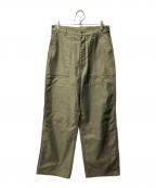 HYKEハイク）の古着「BACK SATIN BAKER PANTSベイカーパンツ」｜グリーン
