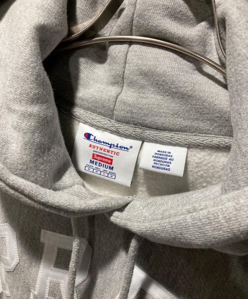 SUPREME（シュプリーム）Supreme (シュプリーム) Champion (チャンピオン) 25SS Hooded Sweatshirt グレー サイズ:Mの古着・服飾アイテム