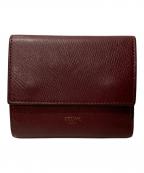 CELINEセリーヌ）の古着「スモール トリフォールドウォレット」｜ボルドー