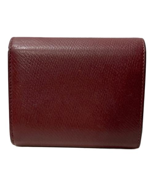CELINE（セリーヌ）CELINE (セリーヌ) スモール トリフォールドウォレット ボルドーの古着・服飾アイテム