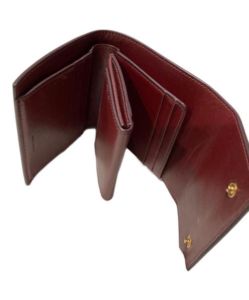 CELINE（セリーヌ）CELINE (セリーヌ) スモール トリフォールドウォレット ボルドーの古着・服飾アイテム