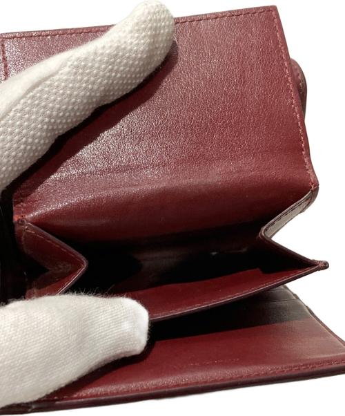CELINE（セリーヌ）CELINE (セリーヌ) スモール トリフォールドウォレット ボルドーの古着・服飾アイテム