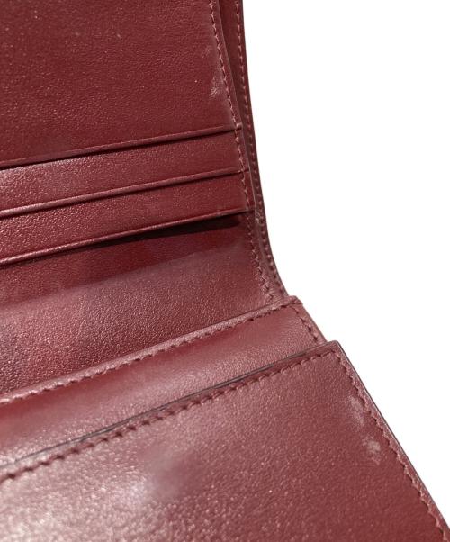 CELINE（セリーヌ）CELINE (セリーヌ) スモール トリフォールドウォレット ボルドーの古着・服飾アイテム