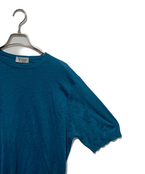 JOHN SMEDLEY（ジョンスメドレー）JOHN SMEDLEY (ジョンスメドレー) 半袖ニット グリーン サイズ:Lの古着・服飾アイテム