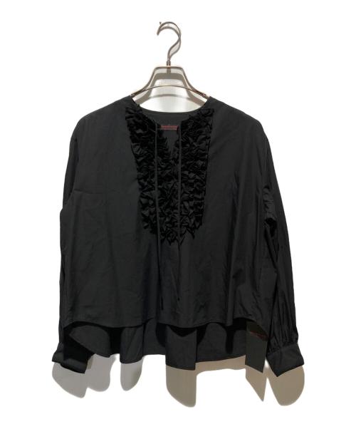 TOMORROW LAND collection（トゥモローランドコレクション）TOMORROW LAND collection (トゥモローランドコレクション) 24AW ブラックコンビネーション フリルブラウス ブラック サイズ:36の古着・服飾アイテム